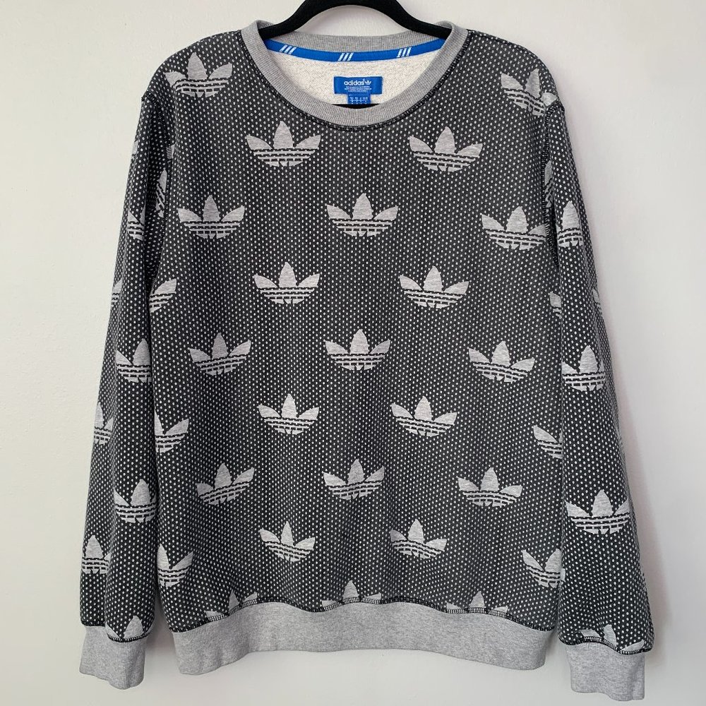 /// Adidas Logo Print + Polka Dot Crewneck